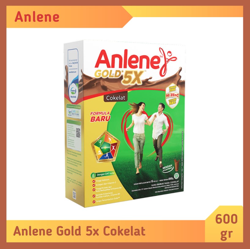 Anlene Gold 5X Cokelat 600 gr