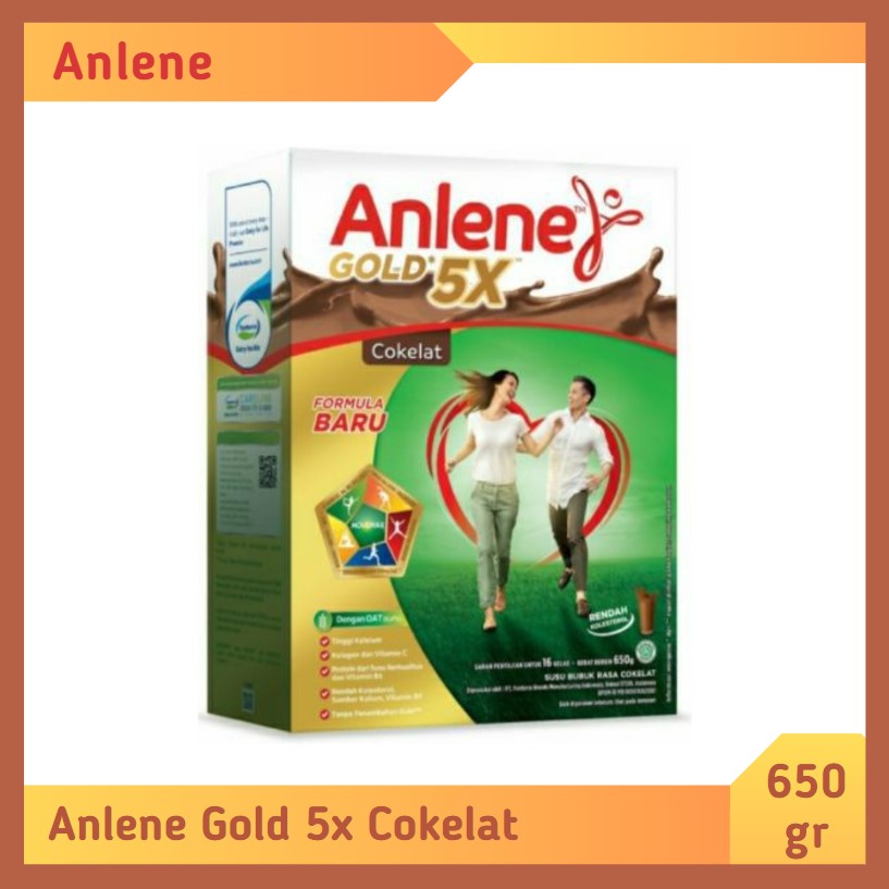 Anlene Gold 5X Cokelat 650 gr