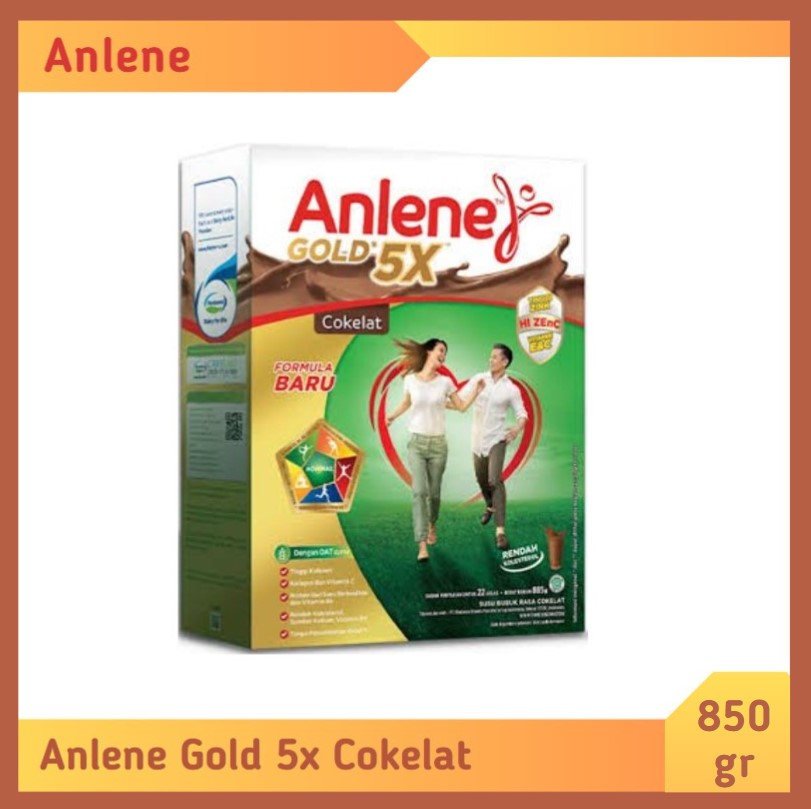 Anlene Gold 5X Cokelat 850 gr