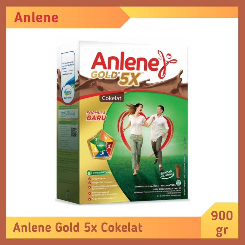Anlene Gold 5X Cokelat 900 gr