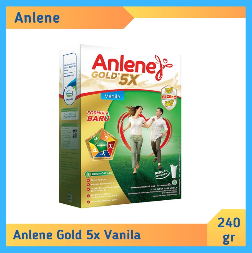 Anlene Gold 5X Vanila 240 gr