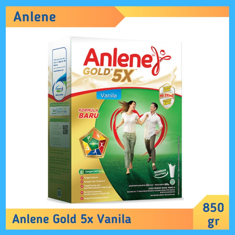 Anlene Gold 5X Vanila 850 gr