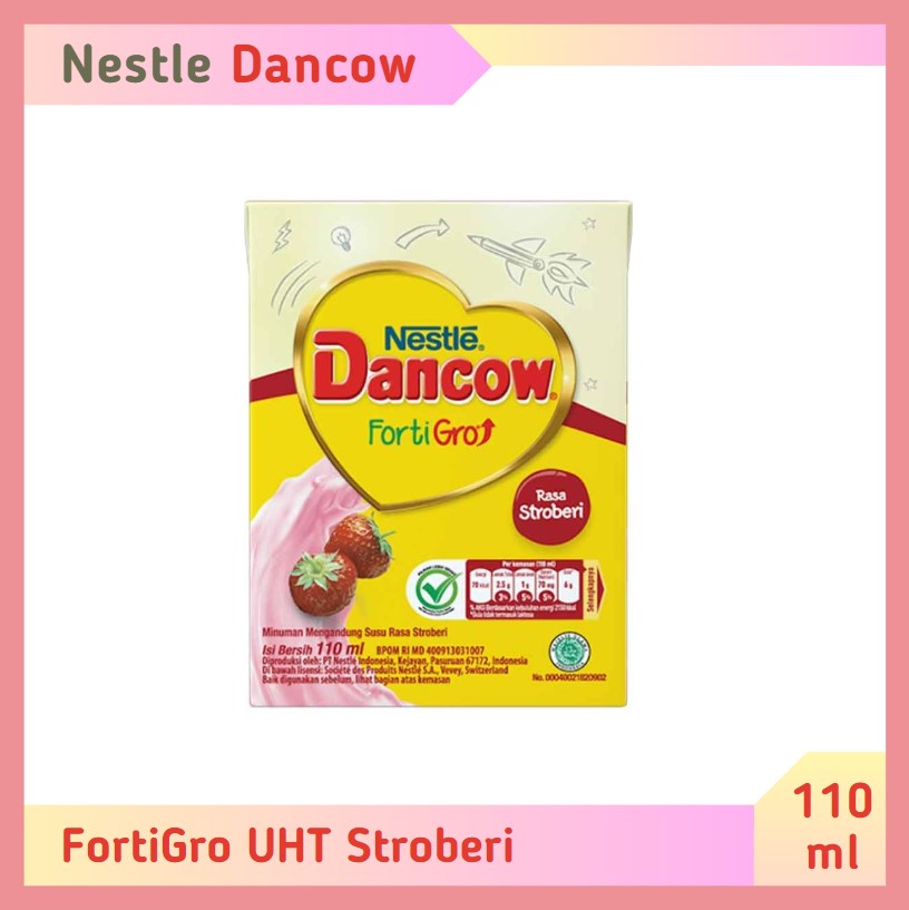 Dancow FortiGro UHT Stroberi 110 ml