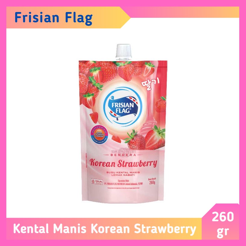 Frisian Flag Bendera Kental Manis Korean Strawberry 260 gr
