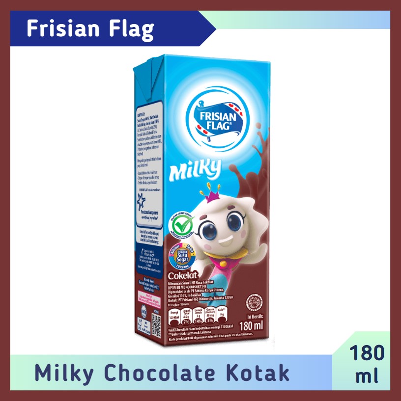Frisian Flag Milky Cokelat kotak 180 ml