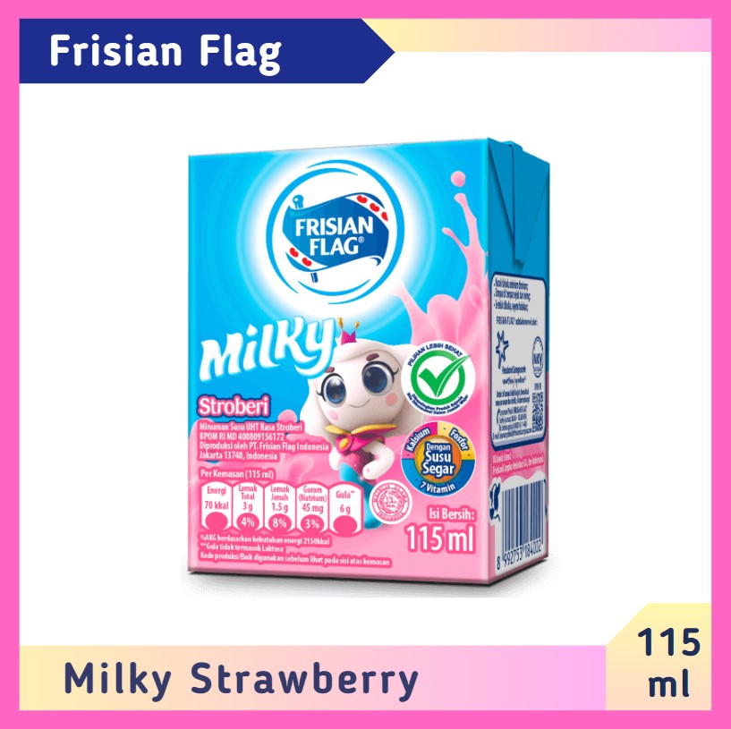 Frisian Flag Milky stroberi 115 ml