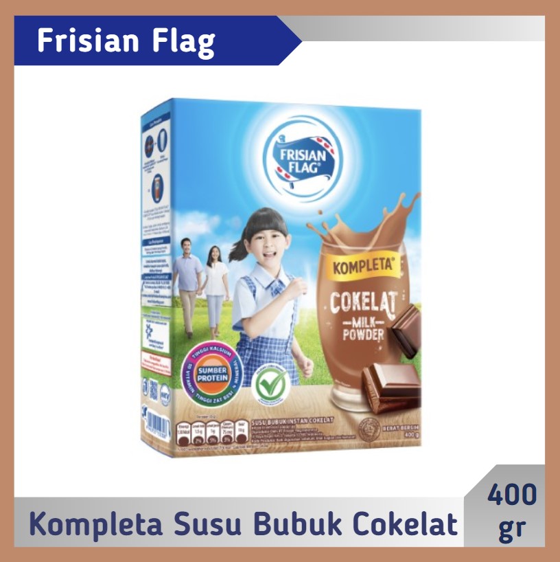 Frisian Flag Susu Bubuk Kompleta Cokelat 400 gr