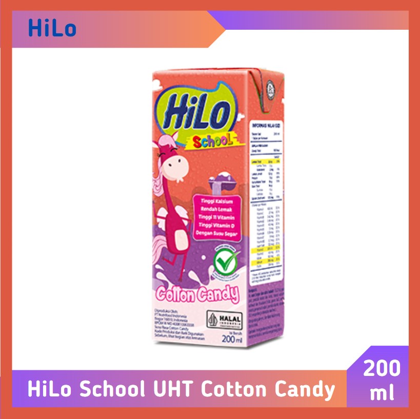 HiLo School UHT Cotton Candy 200 ml