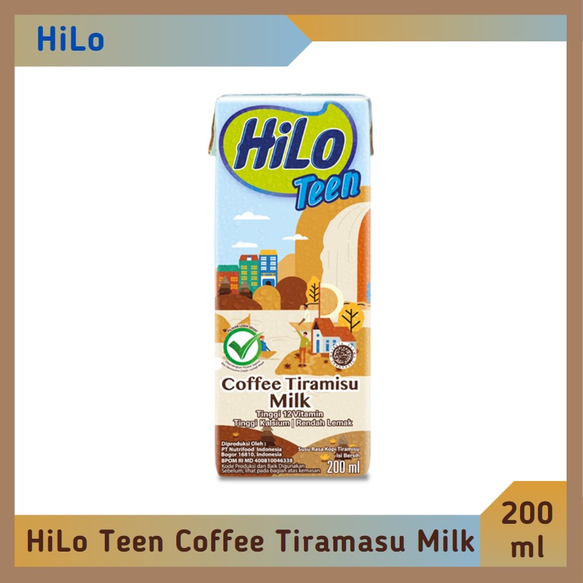 Hilo Teen Susu Cair Coffee Tiramisu Milk 200 ml