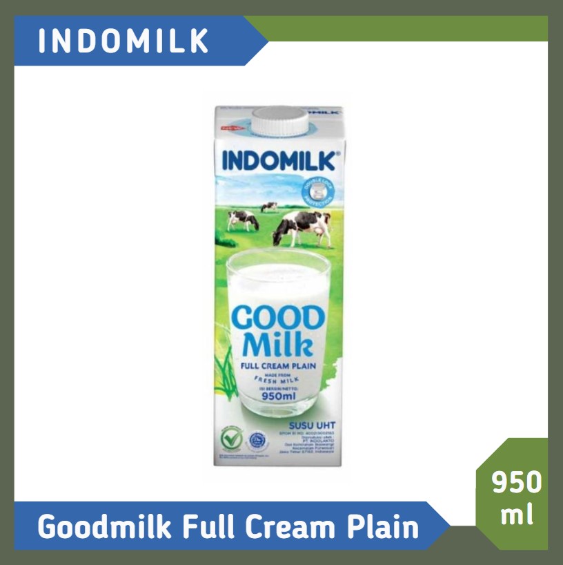 Indomilk Goodmilk Full Cream Plain 950 ml