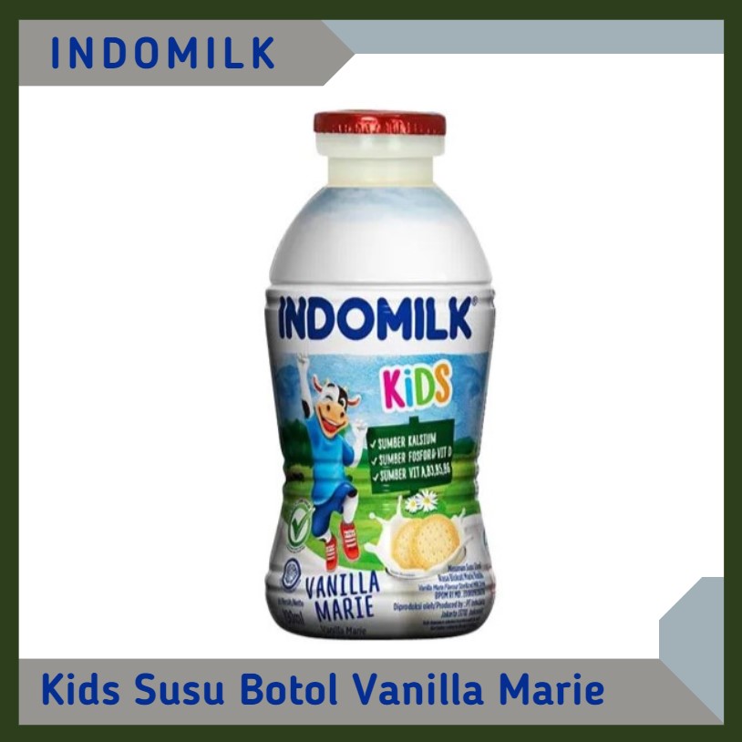 Indomilk Kids Susu Botol Cair Vanilla Marie