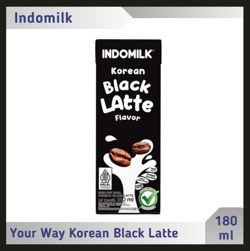 Indomilk Your Way Korean Black Latte 180 ml