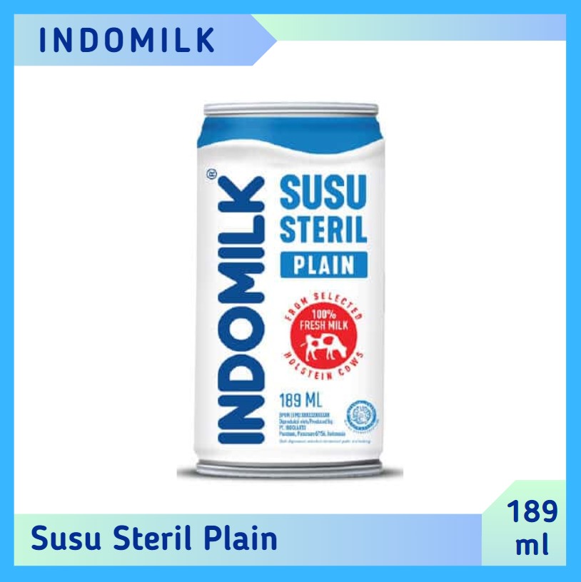 Indomilk Susu Steril Plain 189 ml