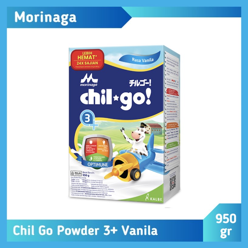 Morinaga Chil Go Powder 3+ Vanila 950 gr