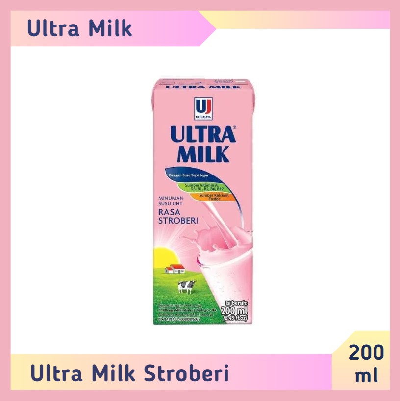 Ultra milk Stroberi 200 ml