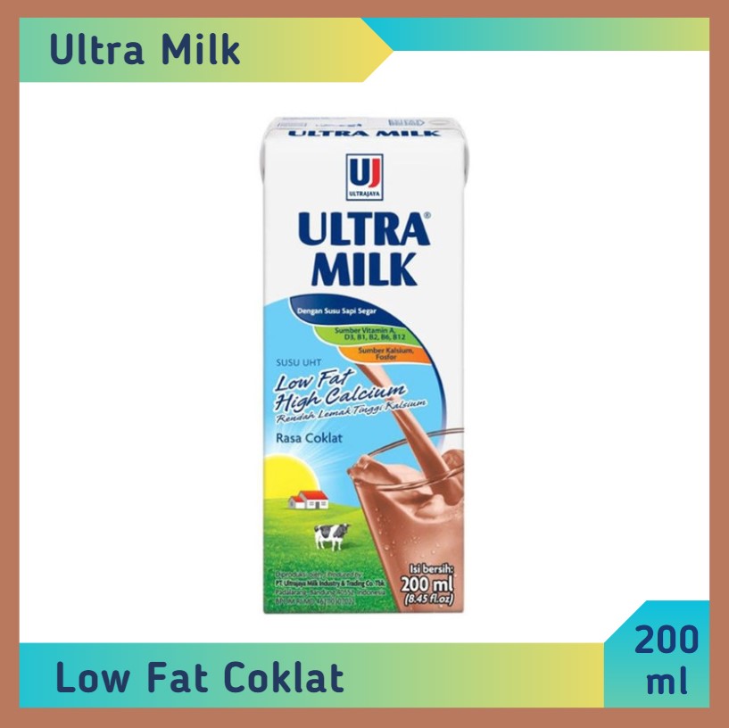 Ultra milk Low Fat Cokelat 200 ml